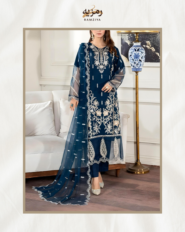 Unstitched Sage Printed Lawn 3 Piece