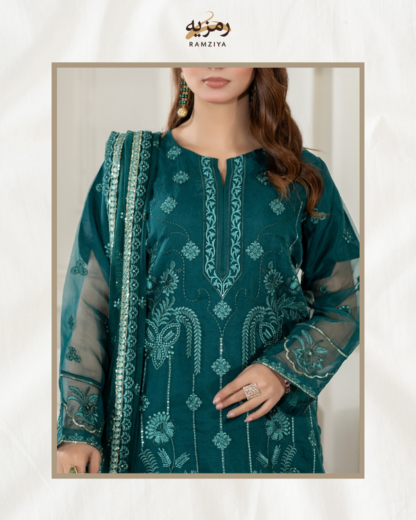 Unstitched Sage Printed Lawn 3 Piece