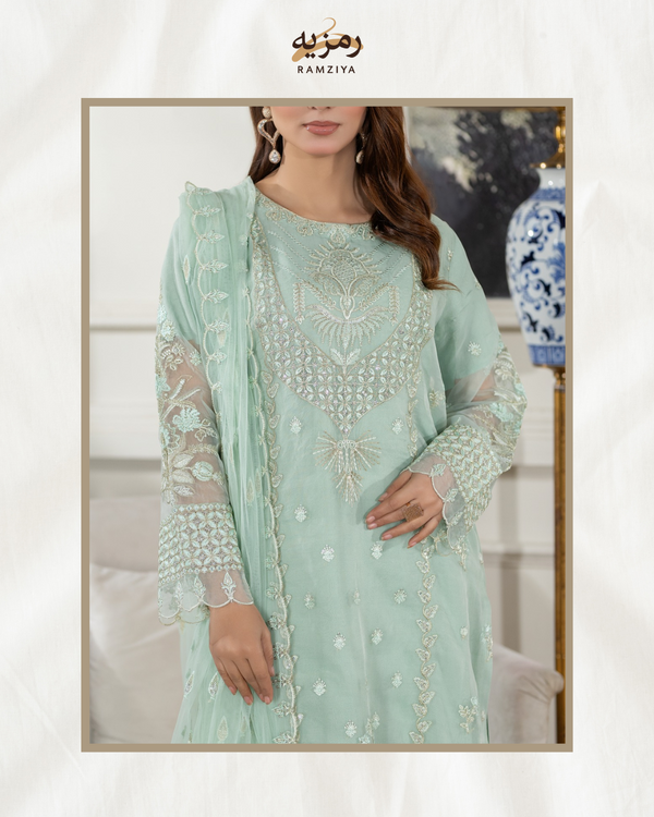 Unstitched Sage Printed Lawn 3 Piece